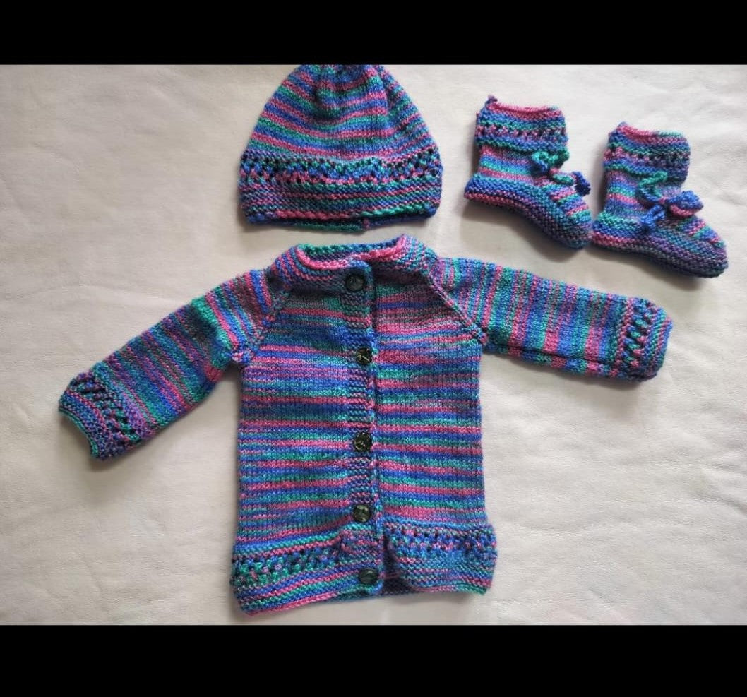 Snuggly Sets: Adorable Baby Sweater and Booties